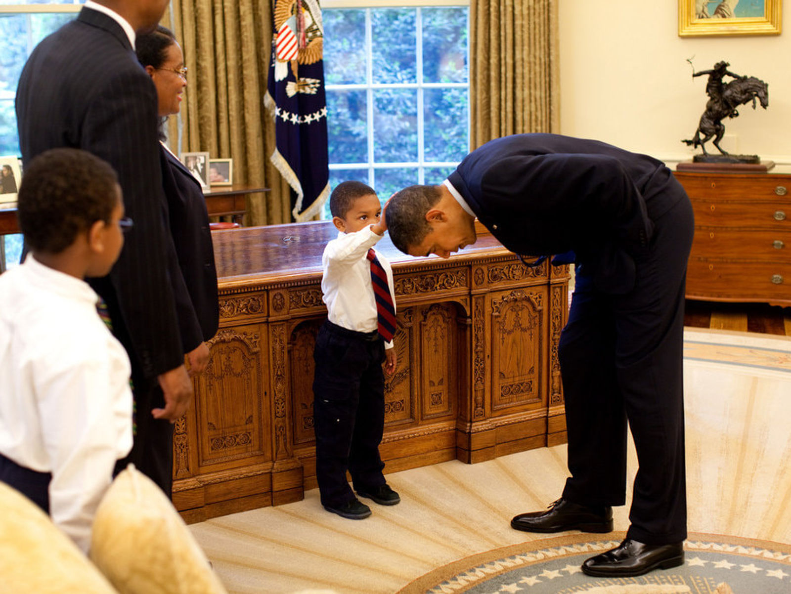 President Obama...your hair feels just like mine.
